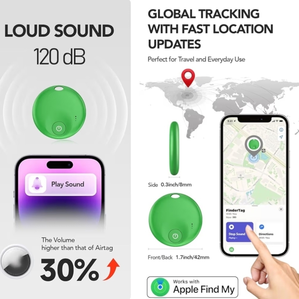 4 Pack Bluetooth Tracker Key Finder Works with Apple Find My App Smart Tag... - Picture 6 of 6